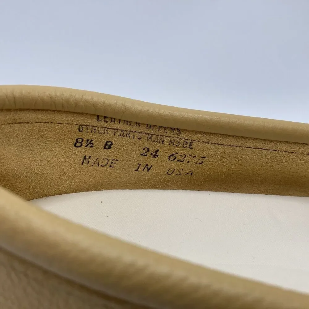 Made In USA Thunderbird Boat Moccasins Ladies Women’s Size 8.5 Leather 24 6275